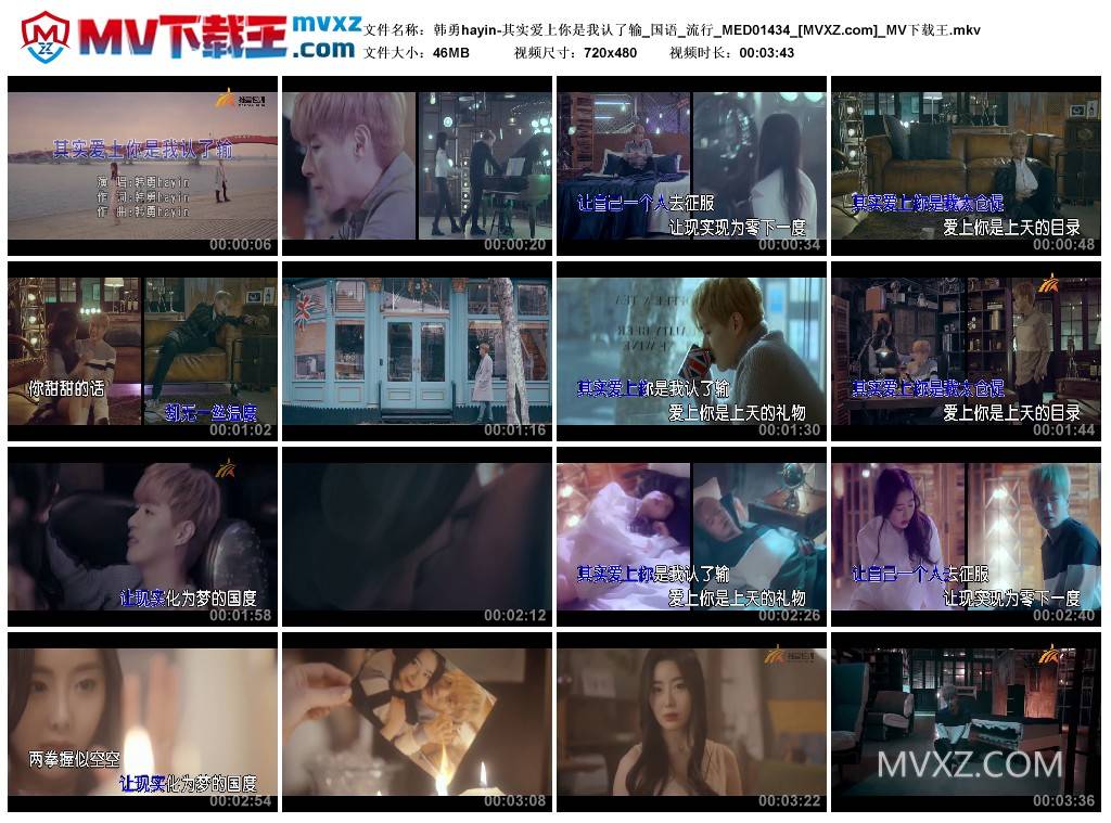 韩勇hayin-其实爱上你是我认了输_国语_流行_MED01434